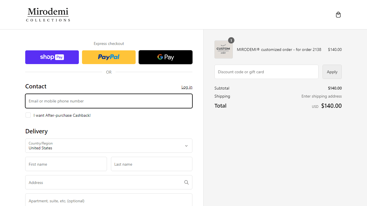 How to apply Mirodemi coupon code